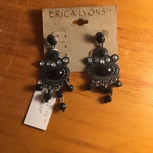 Erica Lyons USA Anti-Silver Chandelier Earrings